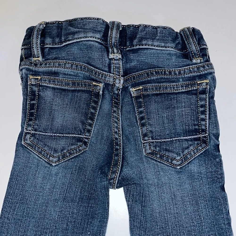 Gap 1969 Baby Skinny Jeans Sz 18-24‎ Months Medium Wash Stretch Adjustable Waist
